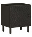 vidaXL Bedside Cabinet Black 40x33x46 cm Solid Wood Mango