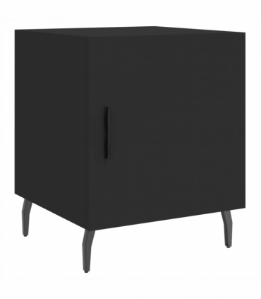 vidaXL Bedside Cabinet Black 40x40x50 cm Engineered Wood
