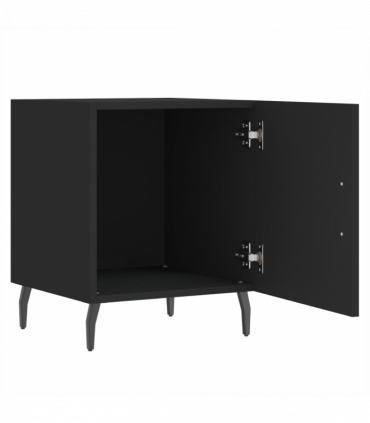 vidaXL Bedside Cabinet Black 40x40x50 cm Engineered Wood