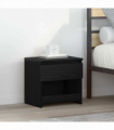 vidaXL Bedside Cabinet Black Oak 40 x 30 x 39 cm Engineered wood