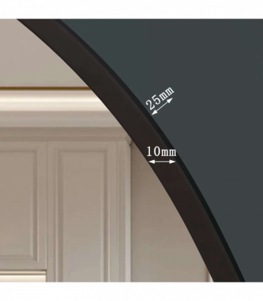 Akiko - Black Metal Arched Mirror - 95cm x 120cm