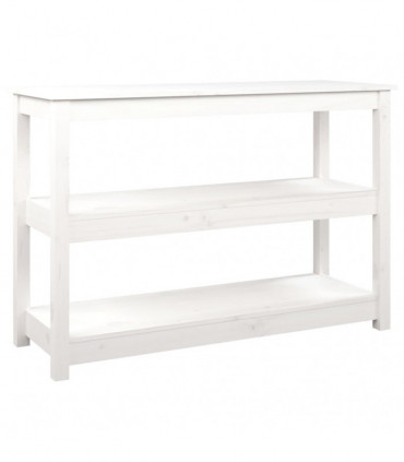 Console Table White 110x40x74 cm Solid Wood Pine