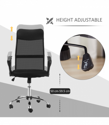 Executive Office Chair High Back Mesh Chair Seat Office Desk Chairs, Black