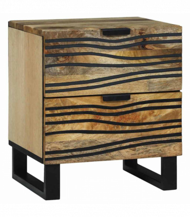 vidaXL Bedside Cabinet Brown 40 x 33 x 46 cm Solid mango wood