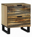 vidaXL Bedside Cabinet Brown 40 x 33 x 46 cm Solid mango wood
