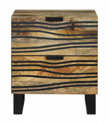 vidaXL Bedside Cabinet Brown 40 x 33 x 46 cm Solid mango wood