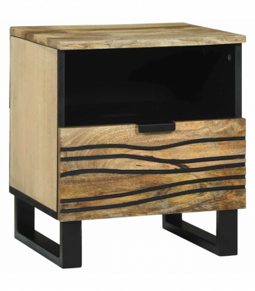 vidaXL Bedside Cabinet Brown 40 x 33 x 46 cm Solid mango wood