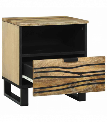 vidaXL Bedside Cabinet Brown 40 x 33 x 46 cm Solid mango wood