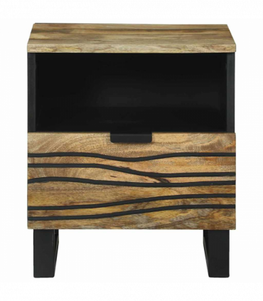 vidaXL Bedside Cabinet Brown 40 x 33 x 46 cm Solid mango wood