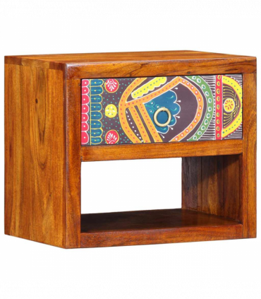 vidaXL Bedside Cabinet Brown 40 x 35 x 35 cm Solid acacia wood