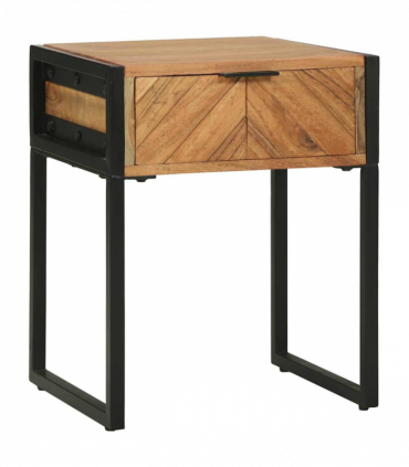 vidaXL Bedside Cabinet Brown 40 x 35 x 50 cm Solid Acacia wood