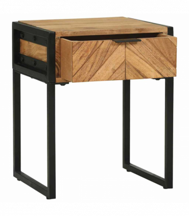 vidaXL Bedside Cabinet Brown 40 x 35 x 50 cm Solid Acacia wood