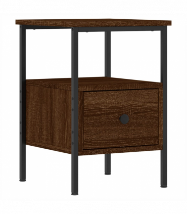 vidaXL Bedside Cabinet Brown Oak 34x36x50 cm Engineered Wood