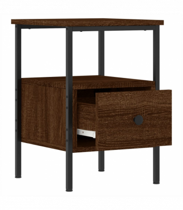 vidaXL Bedside Cabinet Brown Oak 34x36x50 cm Engineered Wood