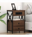 vidaXL Bedside Cabinet Brown oak 40 x 31 x 60 cm Engineered wood
