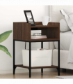 vidaXL Bedside Cabinet Brown oak 40 x 40 x 61 cm Engineered wood
