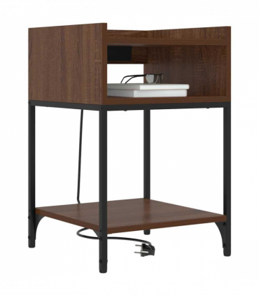 vidaXL Bedside Cabinet Brown oak 40 x 40 x 61 cm Engineered wood