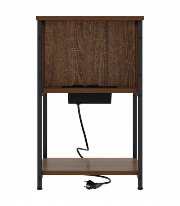 vidaXL Bedside Cabinet Brown oak 40 x 40 x 61 cm Engineered wood