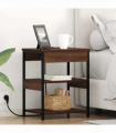 vidaXL Bedside Cabinet Brown oak 41 x 31 x 51 cm Engineered wood