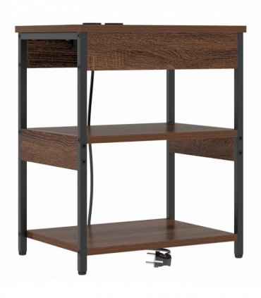 vidaXL Bedside Cabinet Brown oak 41 x 31 x 51 cm Engineered wood