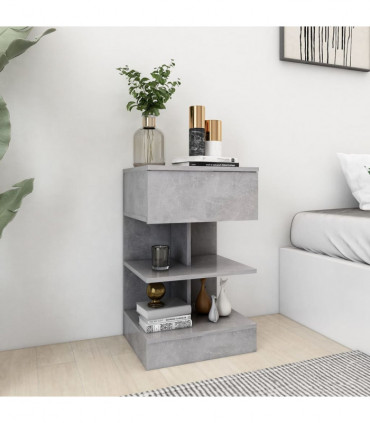 vidaXL Bedside Cabinet Concrete Grey 40x35x65 cm Engineered Wood