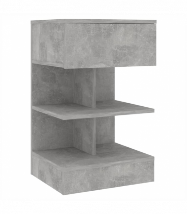 vidaXL Bedside Cabinet Concrete Grey 40x35x65 cm Engineered Wood