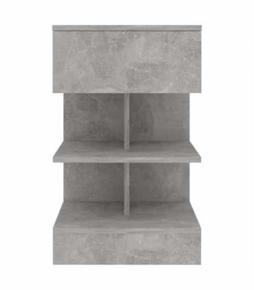vidaXL Bedside Cabinet Concrete Grey 40x35x65 cm Engineered Wood