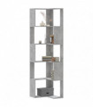 vidaXL Corner Bookcase 5-Tier Concrete Grey 50x50x179 cm Engineered Wood