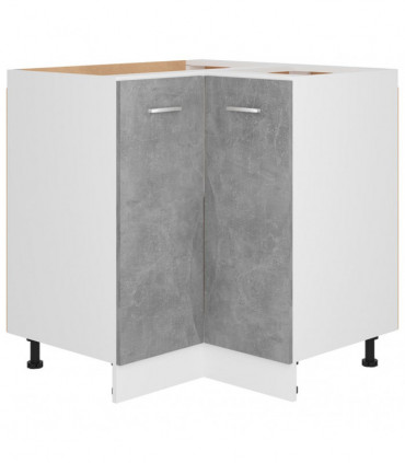 vidaXL Corner Bottom Cabinet Concrete Grey 75.5x75.5x81.5 cm Engineered Wood