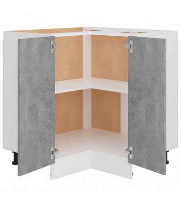 vidaXL Corner Bottom Cabinet Concrete Grey 75.5x75.5x81.5 cm Engineered Wood