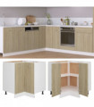 vidaXL Corner Bottom Cabinet Sonoma Oak 75.5x75.5x81.5 cm Engineered Wood