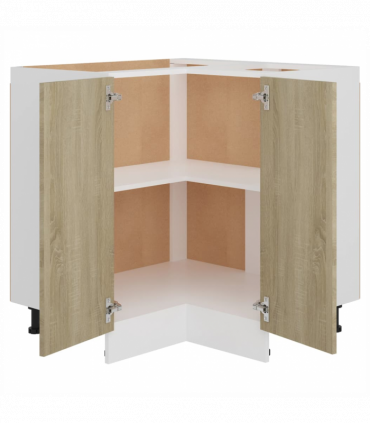 vidaXL Corner Bottom Cabinet Sonoma Oak 75.5x75.5x81.5 cm Engineered Wood
