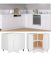 vidaXL Corner Bottom Cabinet White 75.5x75.5x81.5 cm Engineered Wood