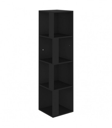 vidaXL Corner Cabinet Black 33x33x132 cm Engineered Wood
