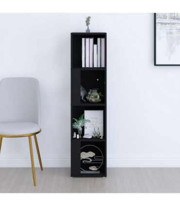 vidaXL Corner Cabinet Black 33x33x132 cm Engineered Wood