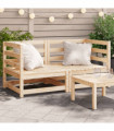 vidaXL Garden Sofas Corner 2 pcs 70x70x67 cm Solid Wood Pine