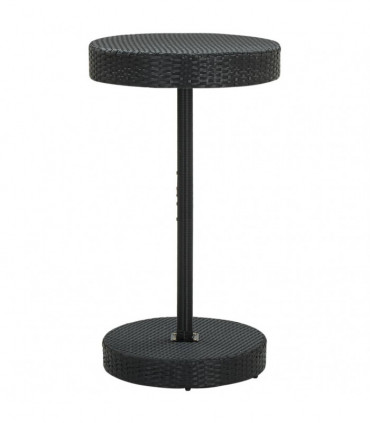 vidaXL Garden Table Black 60.5x106 cm Poly Rattan