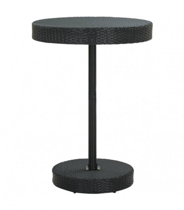 vidaXL Garden Table Black 75.5x106 cm Poly Rattan