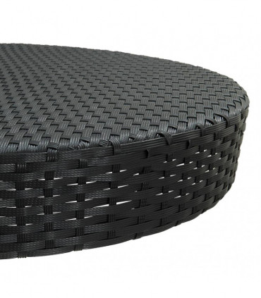 vidaXL Garden Table Black 75.5x106 cm Poly Rattan