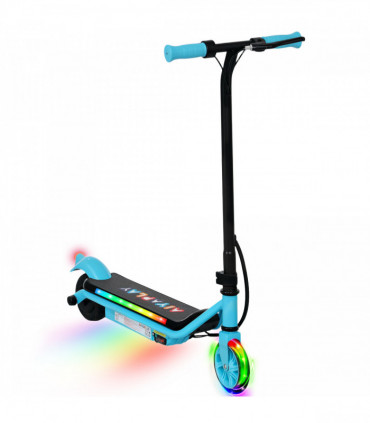 AIYAPLAY Electric Scooter for 6-14 with Dual Brakes & Colourful Light, Blue