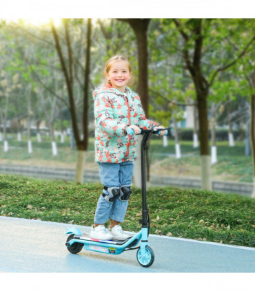 AIYAPLAY Electric Scooter for 6-14 with Dual Brakes & Colourful Light, Blue