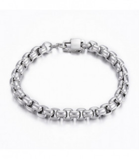 Mens Silver Box Chain Bracelet