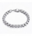 Mens Silver Box Chain Bracelet