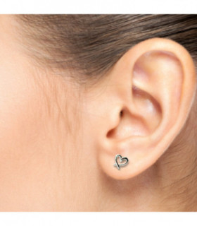 My Heart Silver Stud Earrings for Women - Fashion Accessory