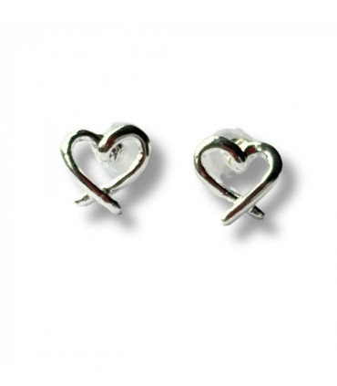 My Heart Silver Stud Earrings for Women - Fashion Accessory