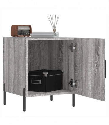 vidaXL Bedside Cabinet Grey Sonoma 40x40x50 cm Engineered Wood