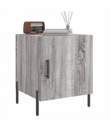 vidaXL Bedside Cabinet Grey Sonoma 40x40x50 cm Engineered Wood