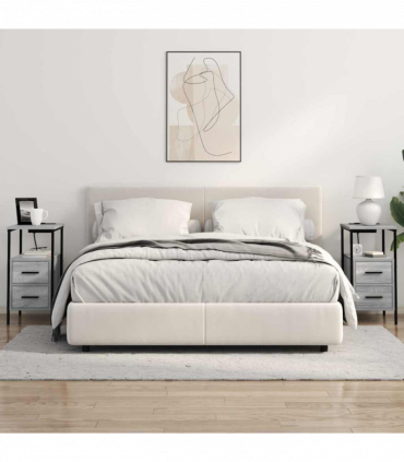 vidaXL Bedside Cabinet Grey sonoma 30 x 48 x 61 cm Engineered wood