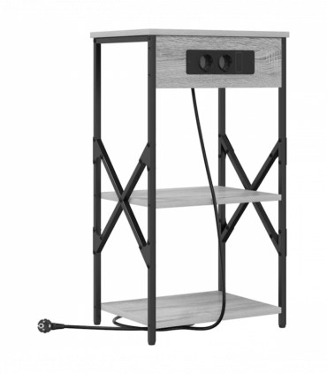 vidaXL Bedside Cabinet Grey sonoma 41 x 31 x 76 cm Engineered wood