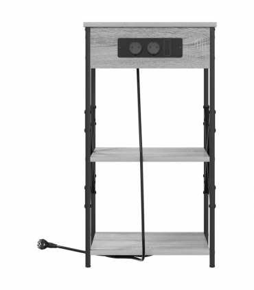 vidaXL Bedside Cabinet Grey sonoma 41 x 31 x 76 cm Engineered wood